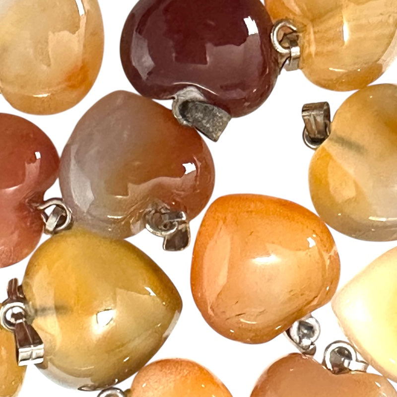 Carnelian heart pendant from Brazil, size A (15mm)