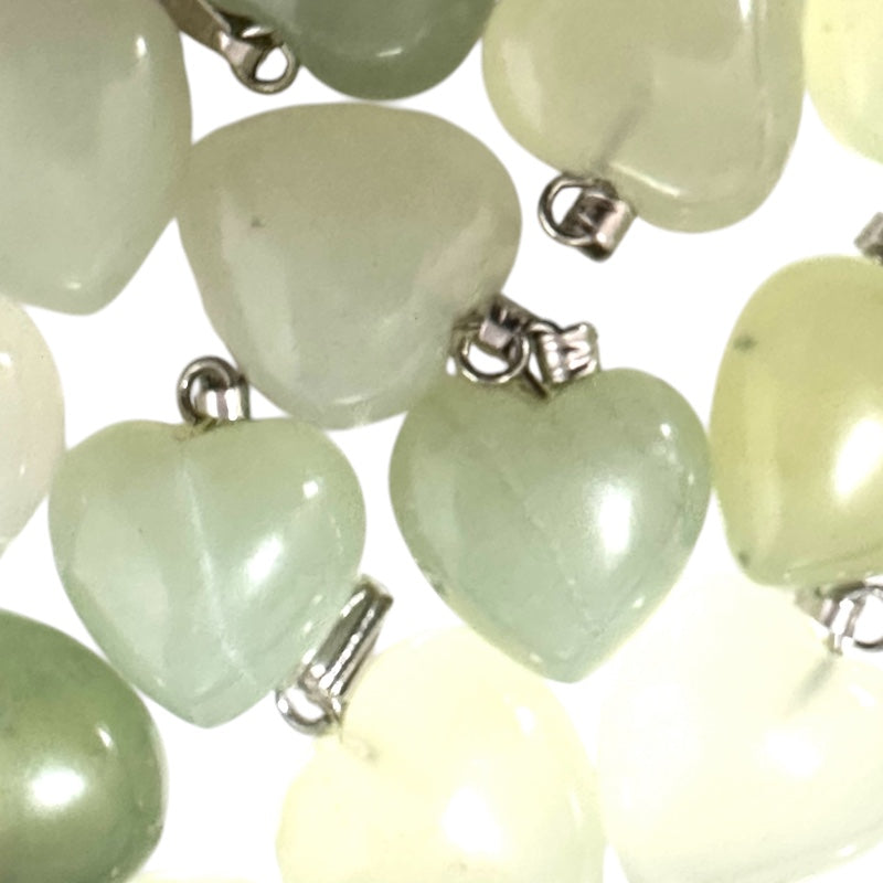 Chinese jade heart pendant A (15mm)