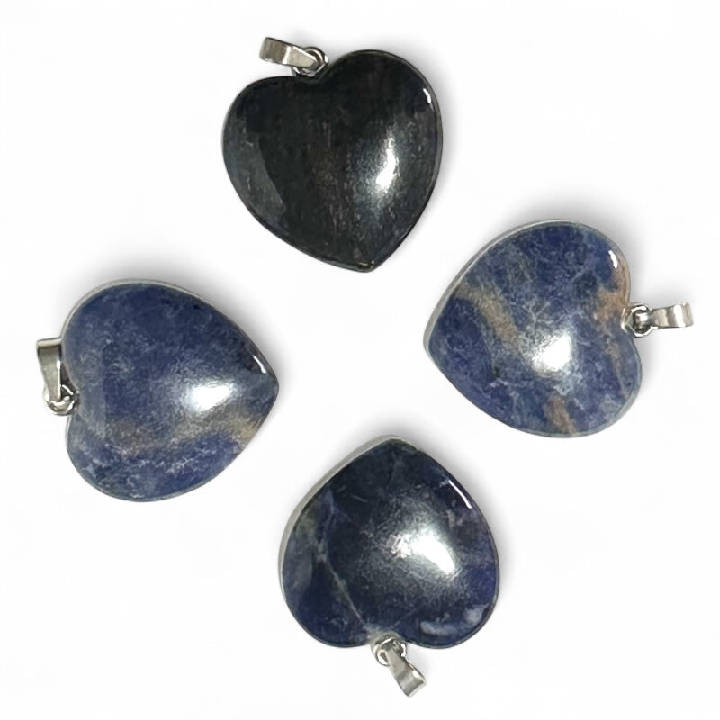 Pendentif coeur sodalite Brésil A (20mm)