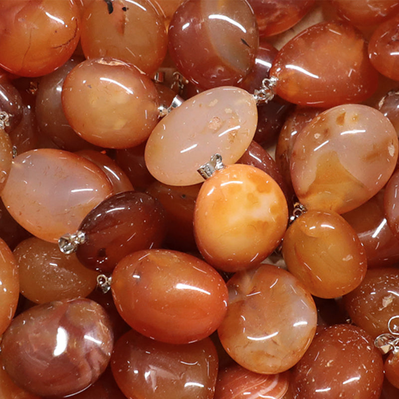 Carnelian pendant Brazil AA (rolled stone)