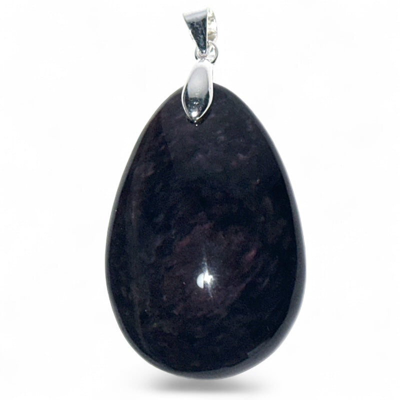 Pendentif obsidienne mentogochol Mexique AAA argent 925