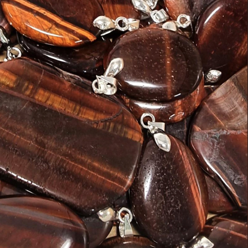 Colgante ojo de halcón de Sudáfrica A (piedra plana)