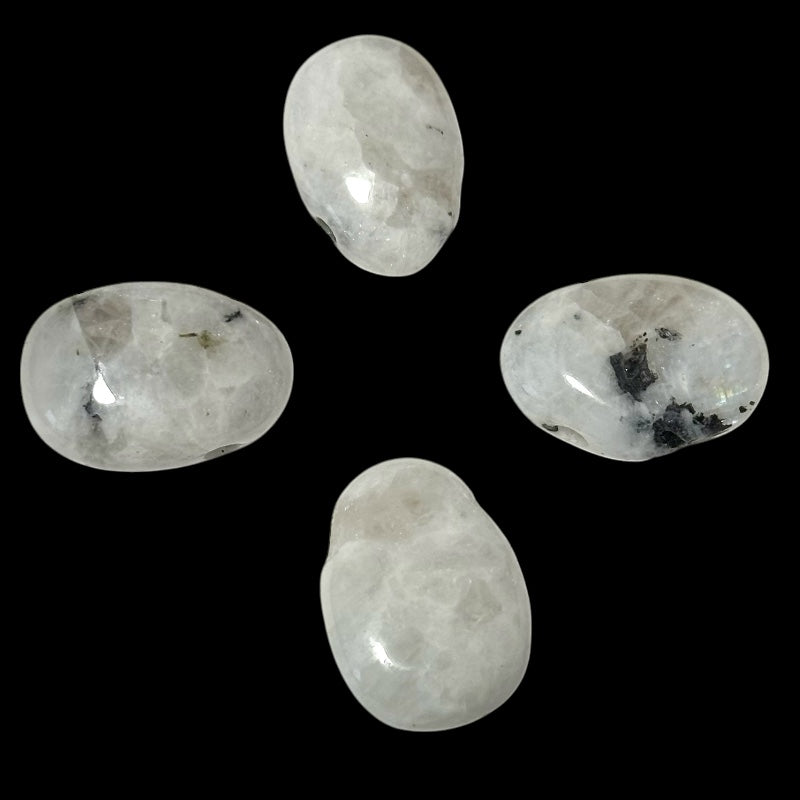 Pendentif pierre de lune arc en ciel (péristérite) Inde A (pierre trouée)