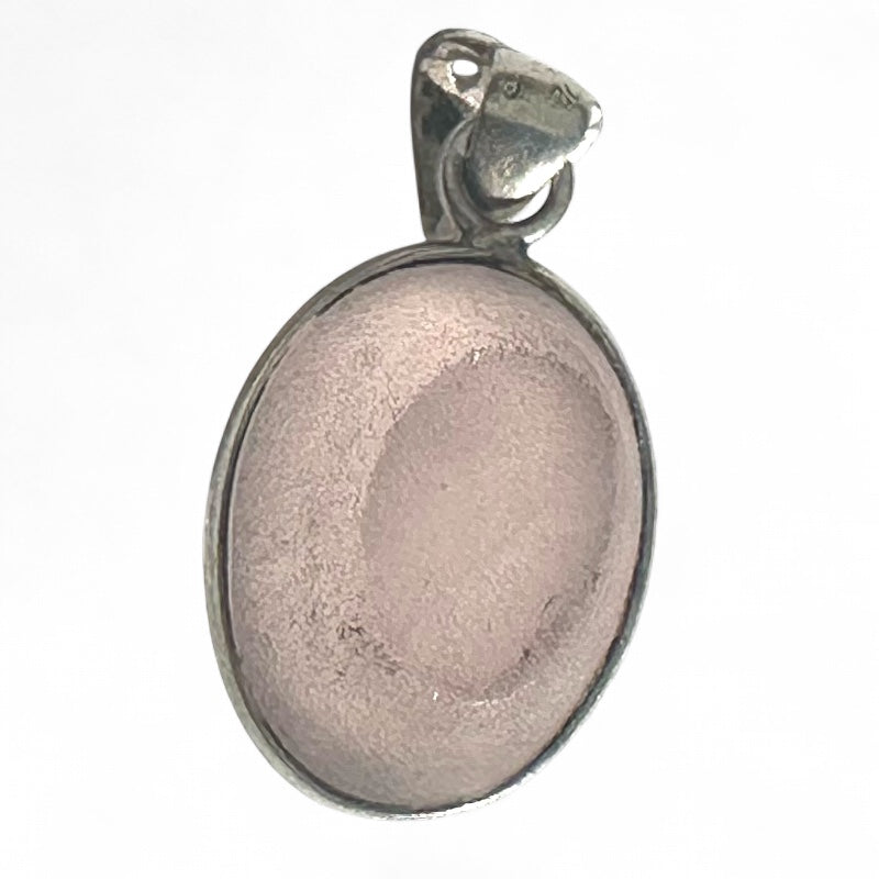 Pendentif quartz rose étoilé Madagascar AA argent 925