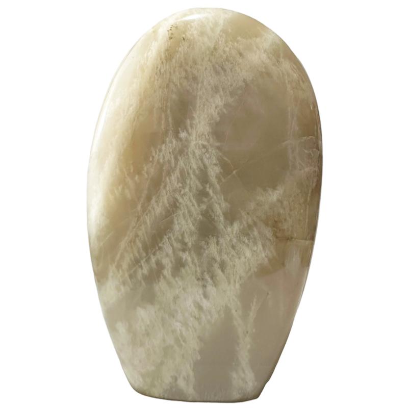 Pierre de lune beige Madagascar AA forme libre - 855g
