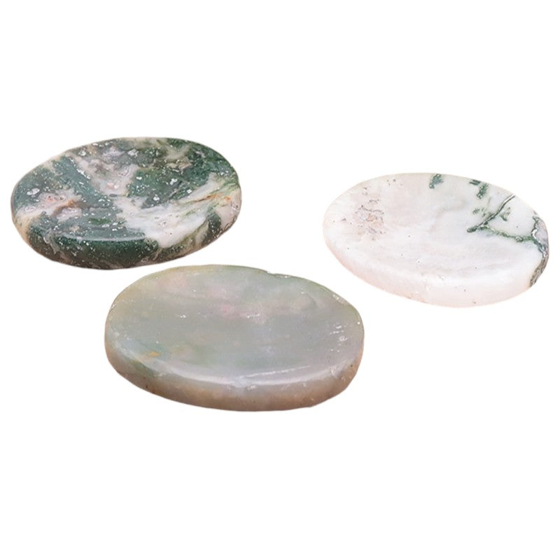 Moss agate thumb stone Brazil A+