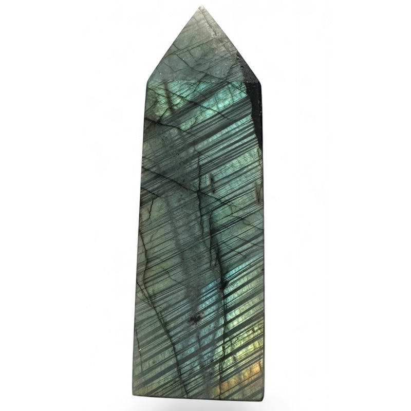 Pointe labradorite Madagascar AA+ 100mm