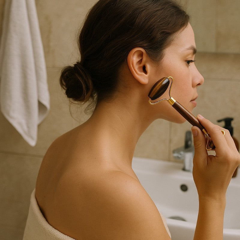 Rodillo de masaje ojo de tigre "CHI" Sudáfrica A