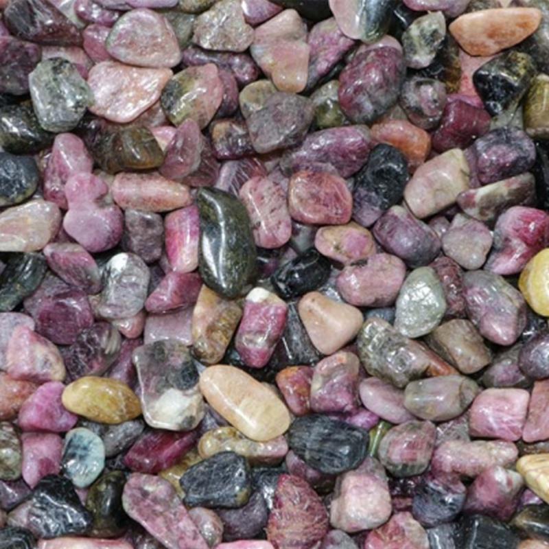 Lot de 10g de tourmaline multicolore Brésil (mini-pierre roulée XS)