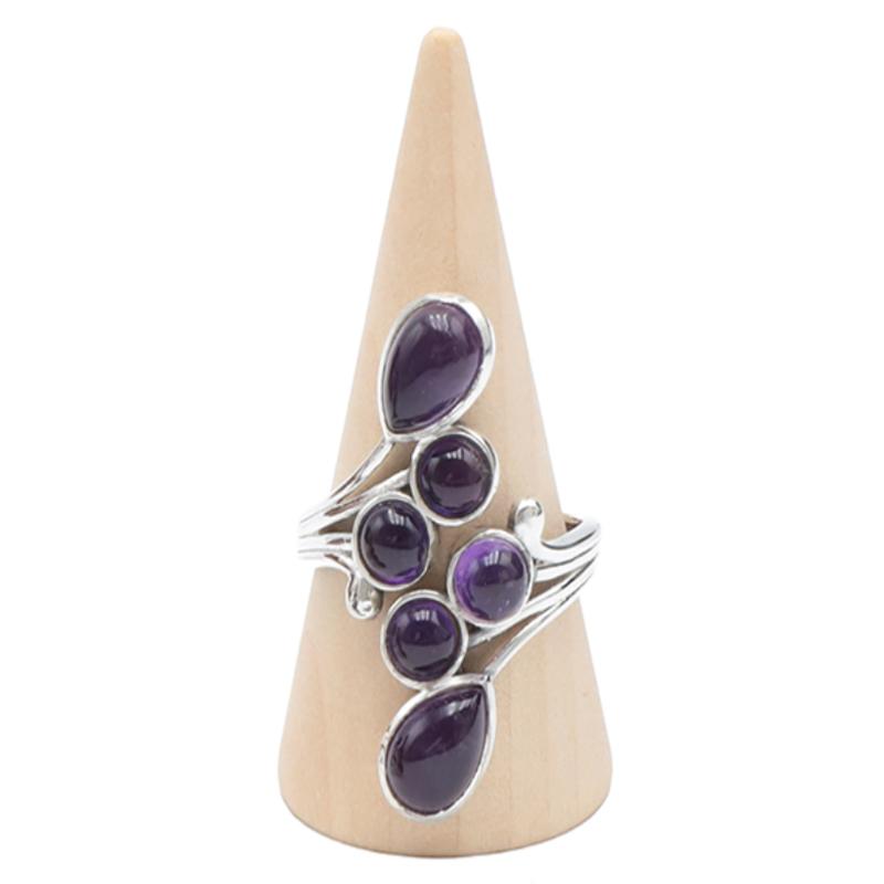 Bague améthyste Brésil AA argent 925 - La Boite à Cailloux
