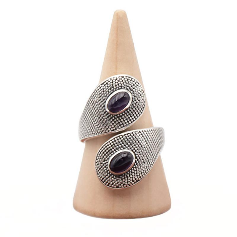 Bague améthyste Brésil AA argent 925 - La Boite à Cailloux