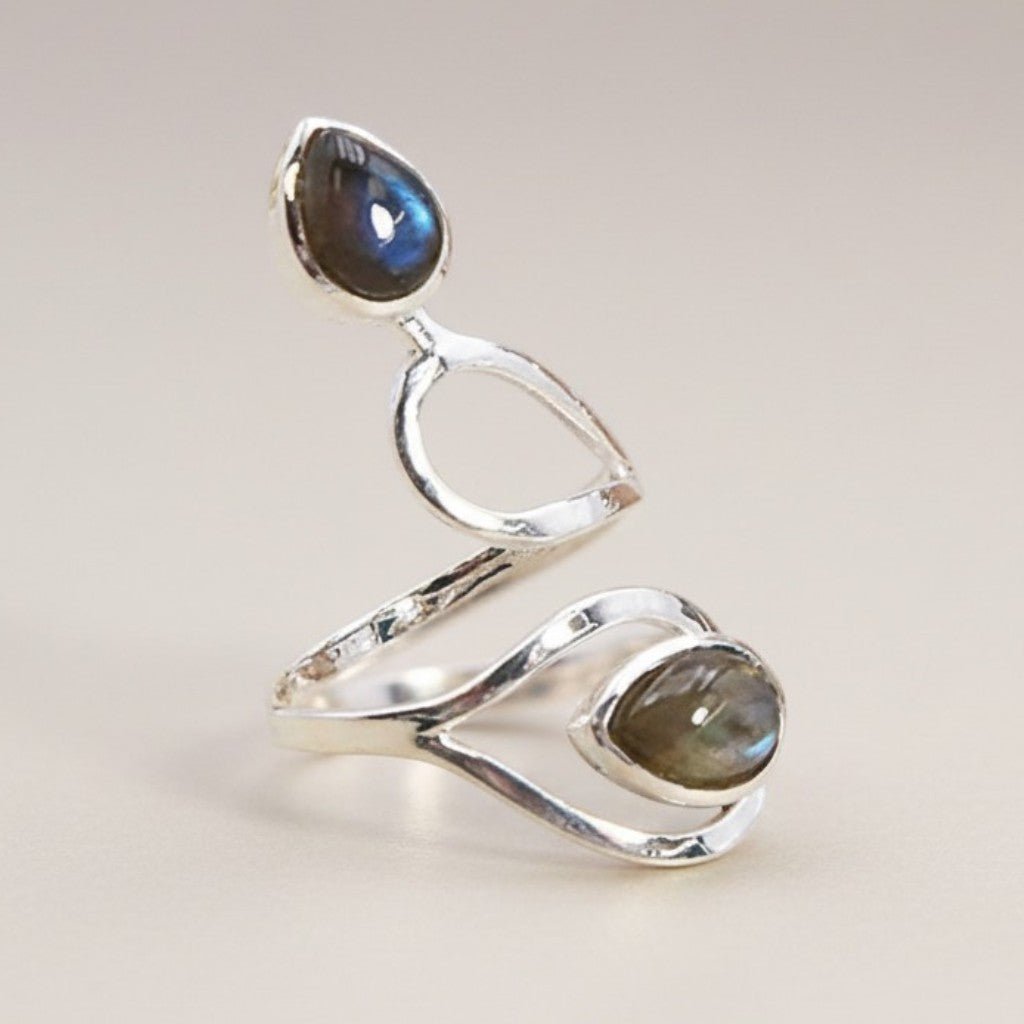 Bague labradorite Madagascar AA argent 925 - La Boite à Cailloux
