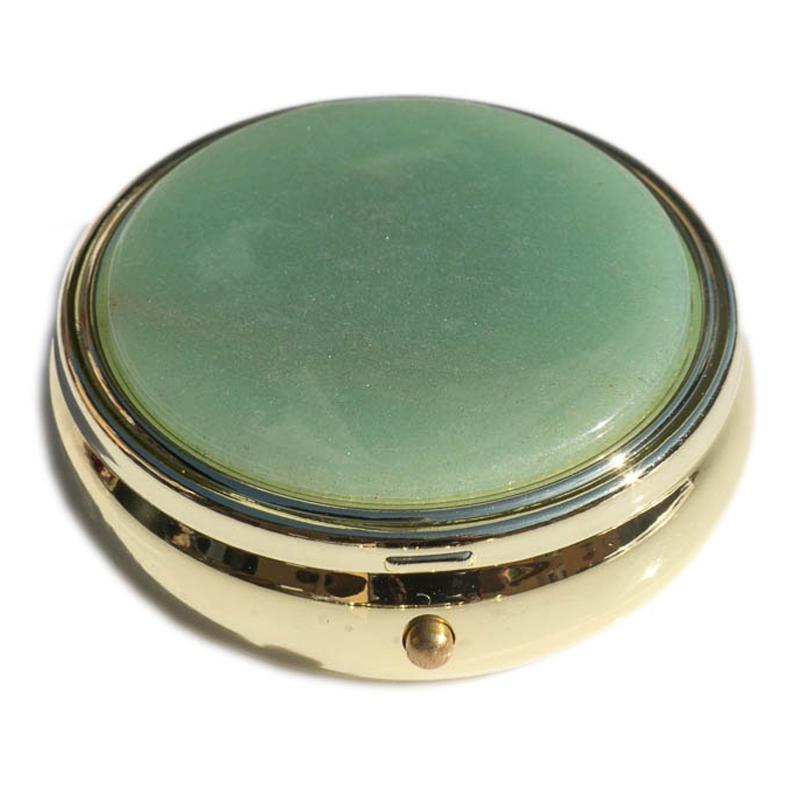 Boite à pilules en aventurine verte Brésil A - La Boite à Cailloux