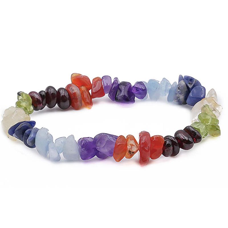 Bracelet 7 chakras A (perles baroques) - modèle 1 - La Boite à Cailloux