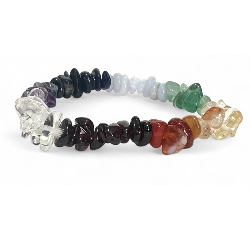Bracelet 7 chakras A (perles baroques) - Modèle 3 - La Boite à Cailloux