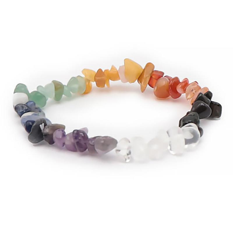 Bracelet 7 chakras A (perles baroques) - Modèle 4 - La Boite à Cailloux