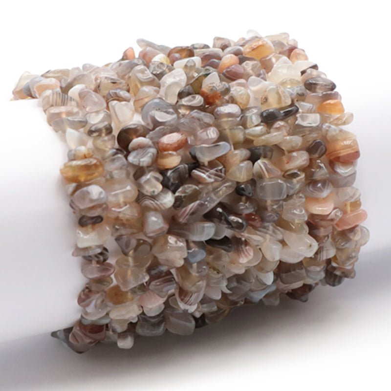Bracelet agate Botswana A (perles baroques) - La Boite à Cailloux