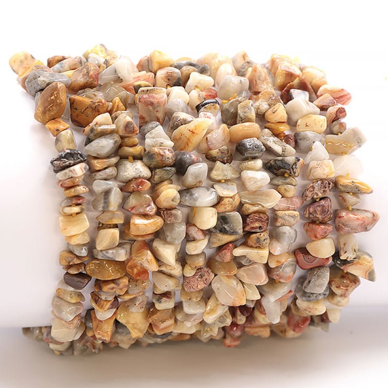 Bracelet agate crazy lace Mexique A (perles baroques) - La Boite à Cailloux