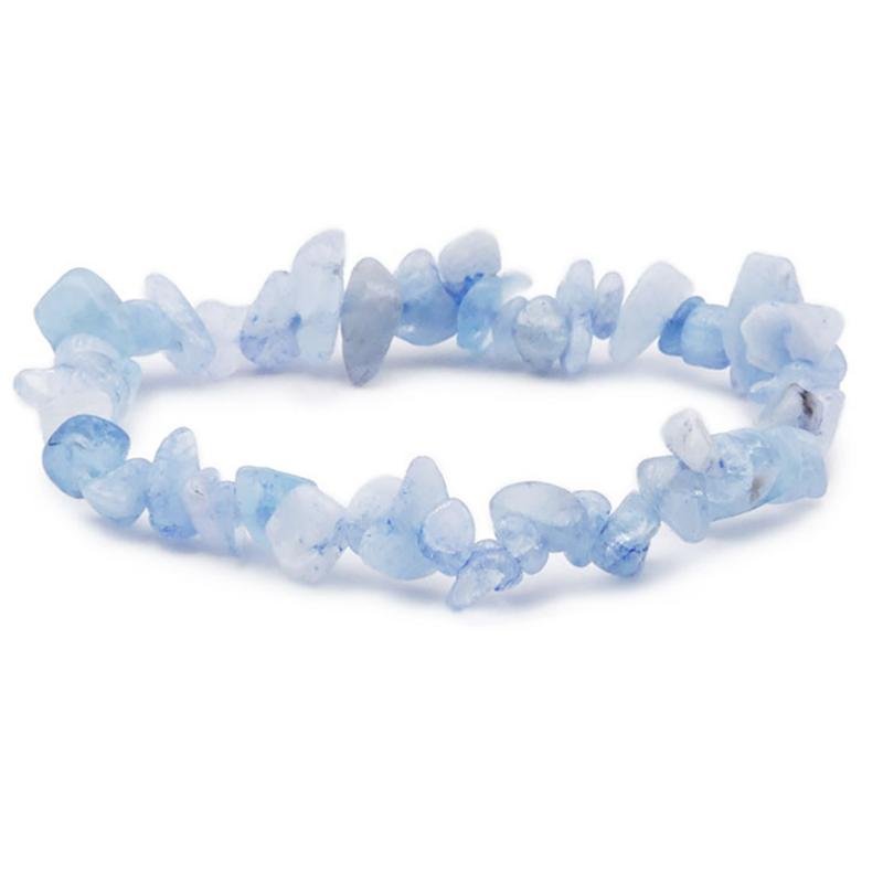 Bracelet aigue marine Namibie A (perles baroques) - La Boite à Cailloux