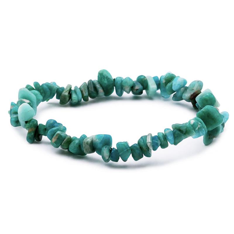 Bracelet amazonite Russie A (perles baroques) - La Boite à Cailloux