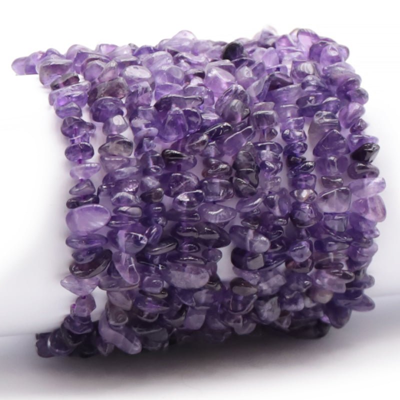 Bracelet améthyste Brésil AA (perles baroques) - La Boite à Cailloux