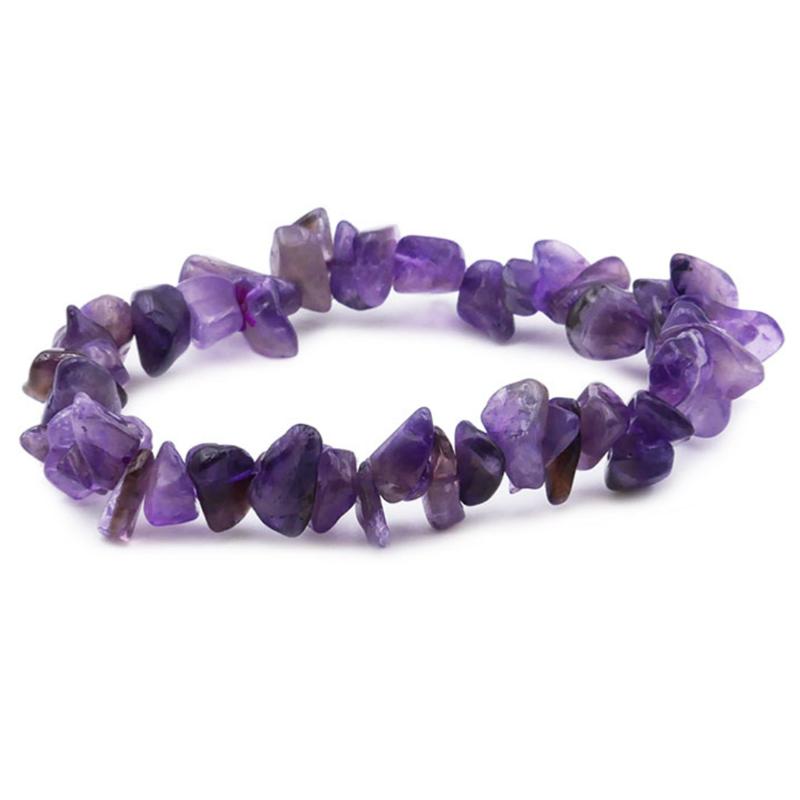 Bracelet améthyste Brésil AA (perles baroques) - La Boite à Cailloux