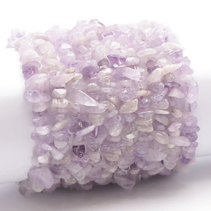 Bracelet améthyste Lavande Brésil A (perles baroques) - La Boite à Cailloux