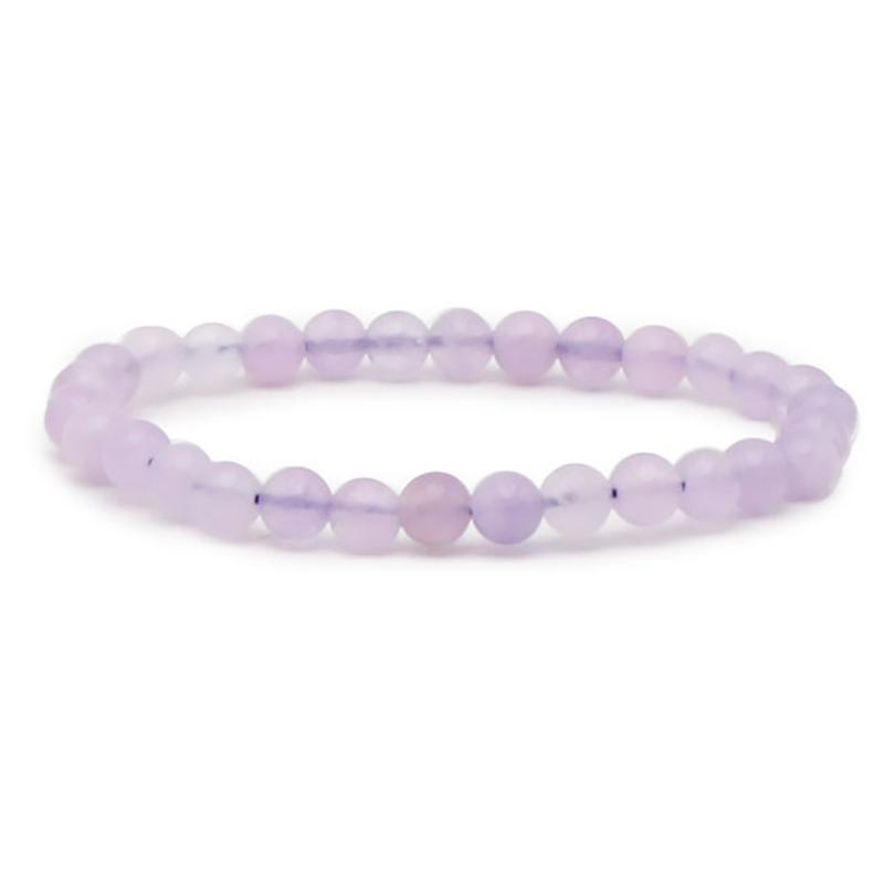 Bracelet améthyste lavande Brésil AA (boules 5 - 6mm) - La Boite à Cailloux