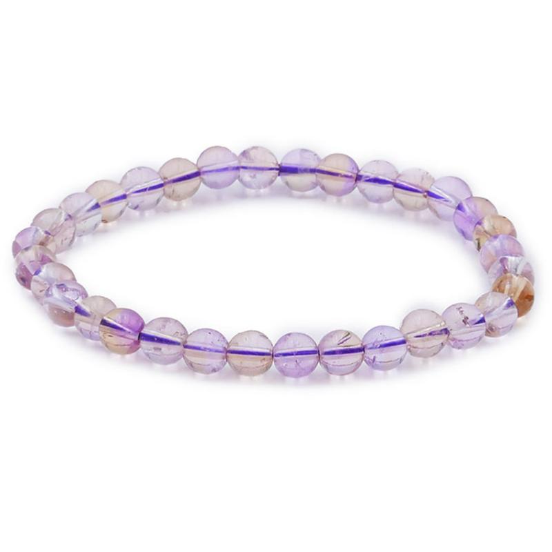 Bracelet amétrine Brésil A (boules 5 - 6mm) - La Boite à Cailloux