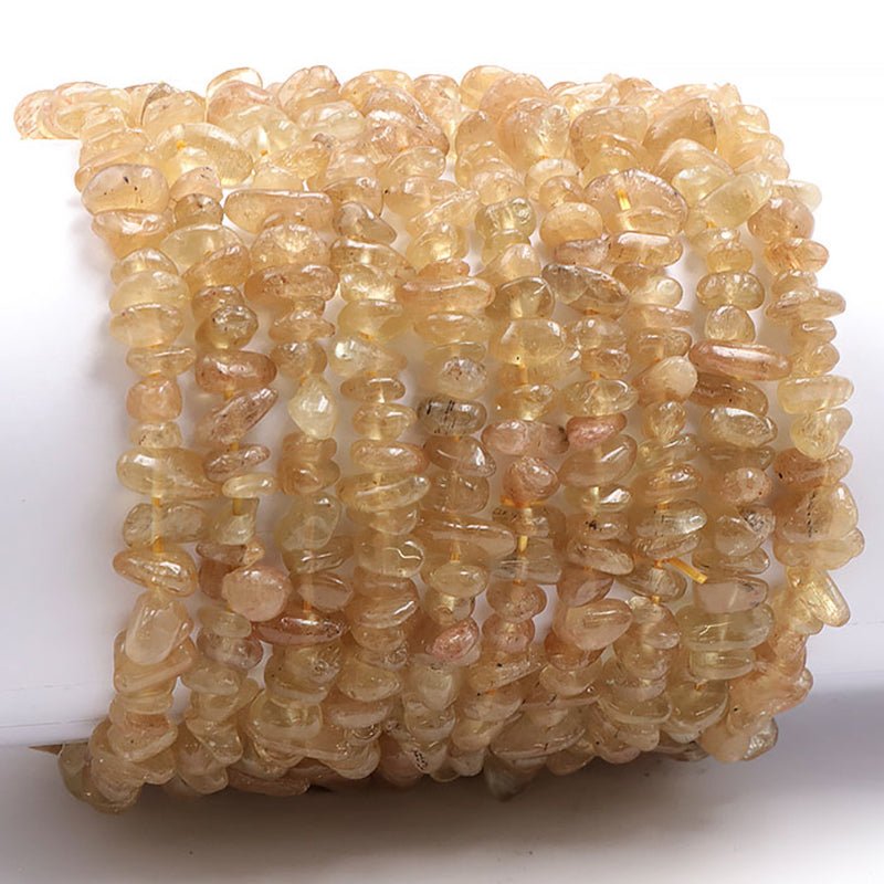 Bracelet apatite jaune Madagascar A (perles baroques) - La Boite à Cailloux