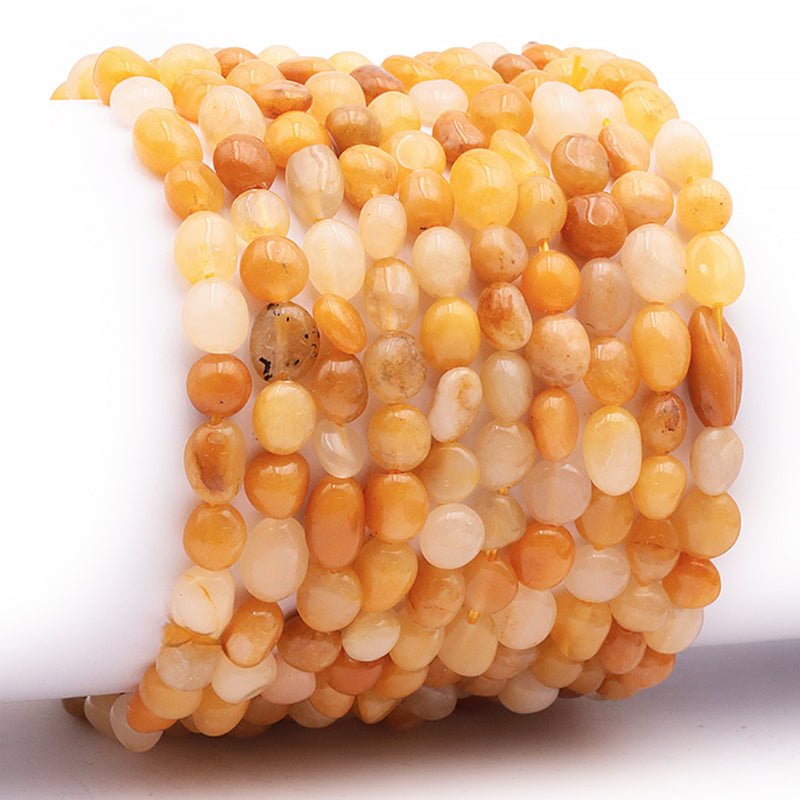 Bracelet aventurine jaune Brésil A grains 5 - 7mm - La Boite à Cailloux