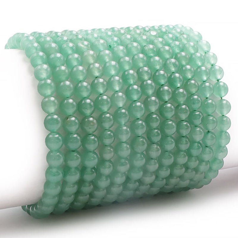 Bracelet aventurine verte Brésil A (boules 5 - 6mm) - La Boite à Cailloux