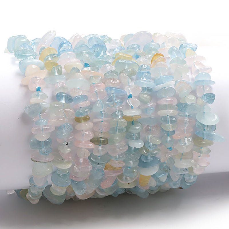 Bracelet béryls multicolores Brésil AA+ (perles baroques) - La Boite à Cailloux