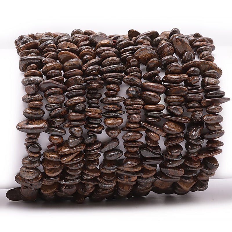 Bracelet bronzite Brésil A (perles baroques) - La Boite à Cailloux
