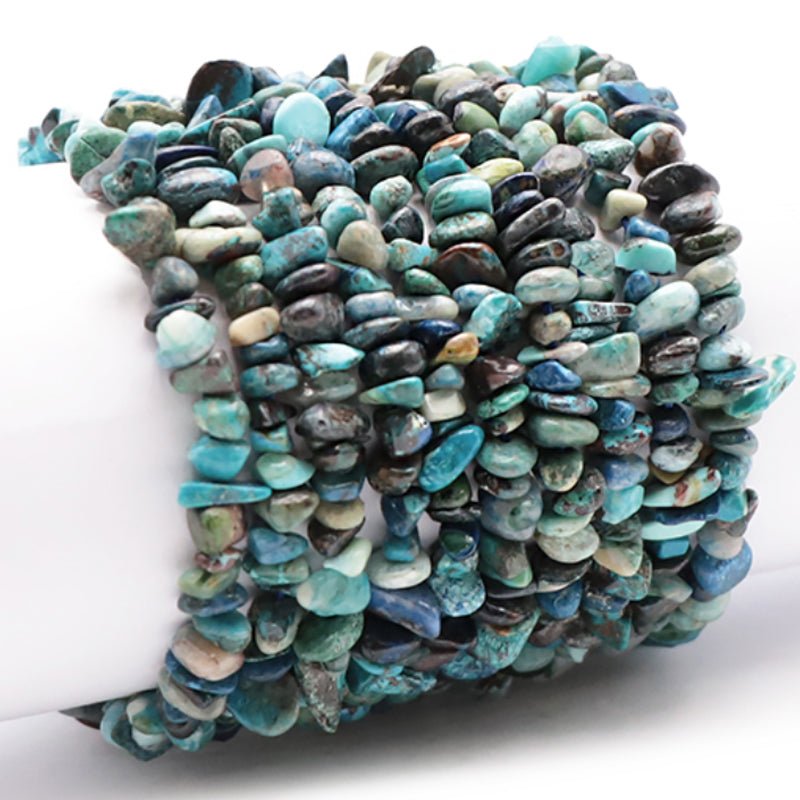 Bracelet chrysocolle Pérou AA (perles baroques) - La Boite à Cailloux
