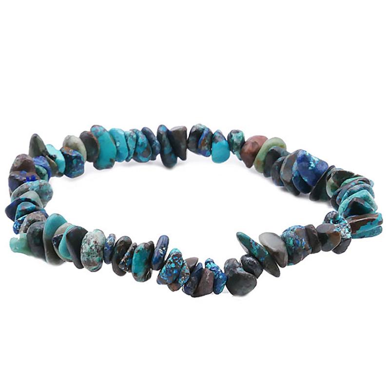 Bracelet chrysocolle Pérou AA (perles baroques) - La Boite à Cailloux