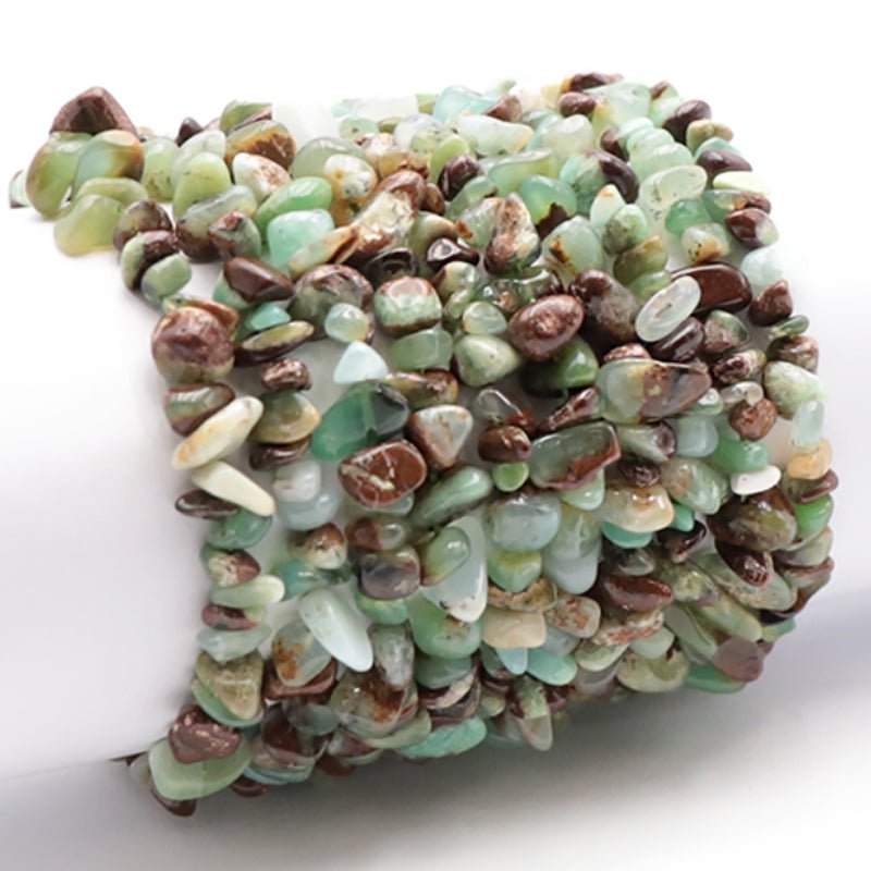Bracelet Chrysoprase Australie A (perles baroques) - La Boite à Cailloux