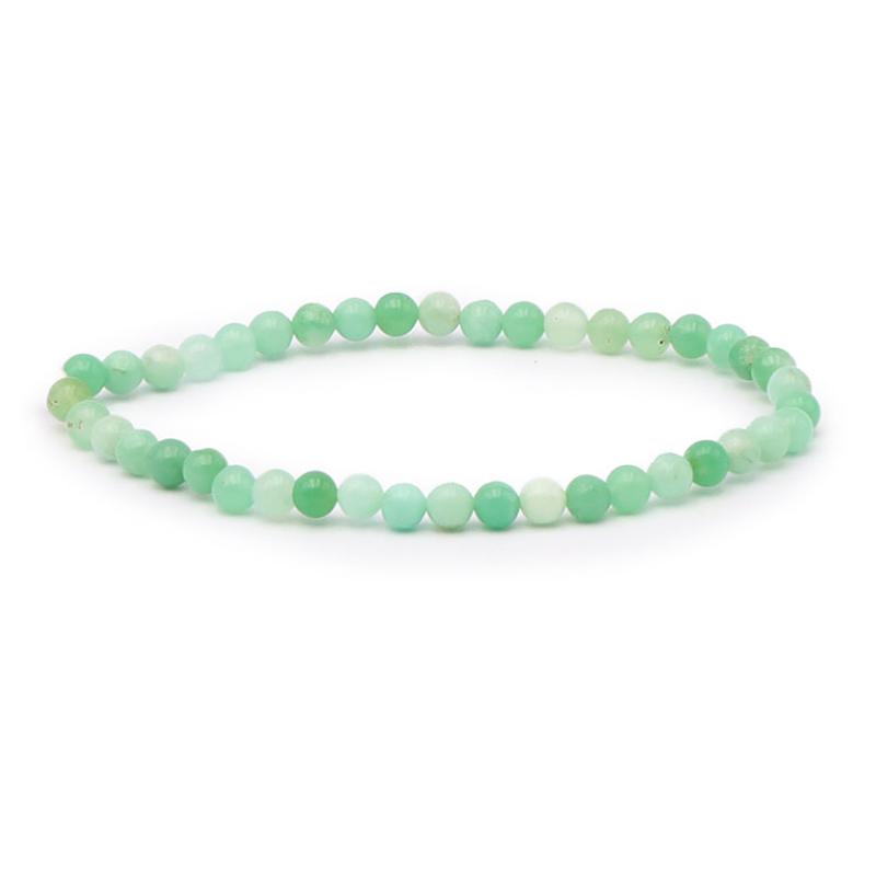 Bracelet Chrysoprase Australie AA+ (boules 3 - 4mm) - La Boite à Cailloux
