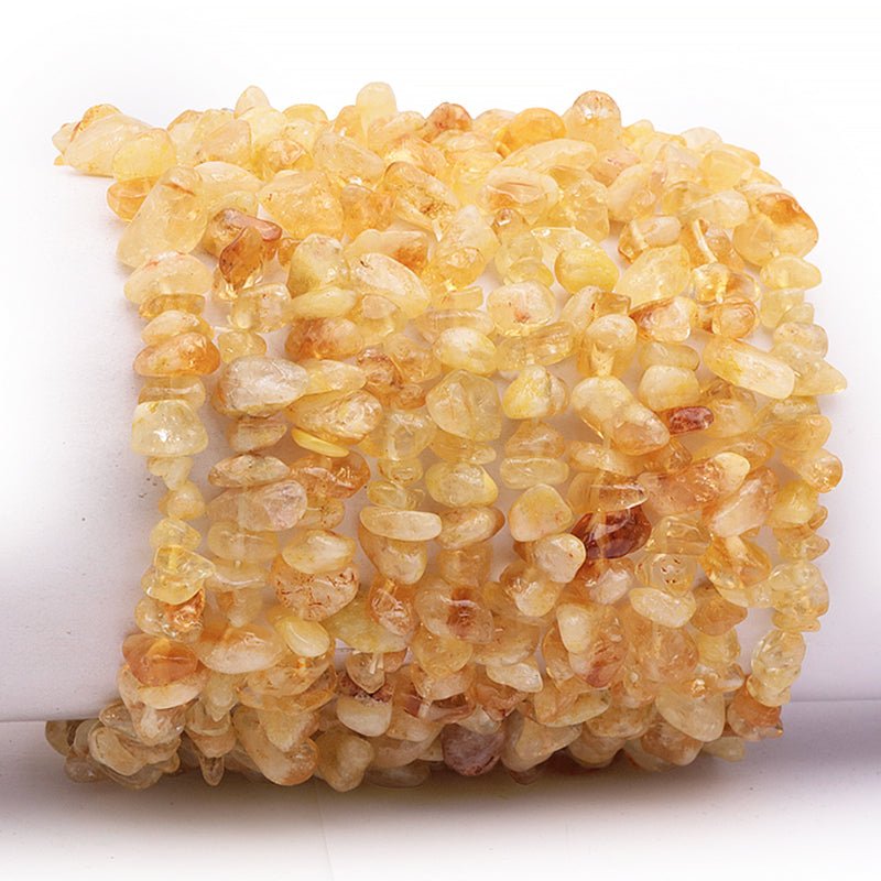 Bracelet citrine chauffée Brésil A (perles baroques) - La Boite à Cailloux