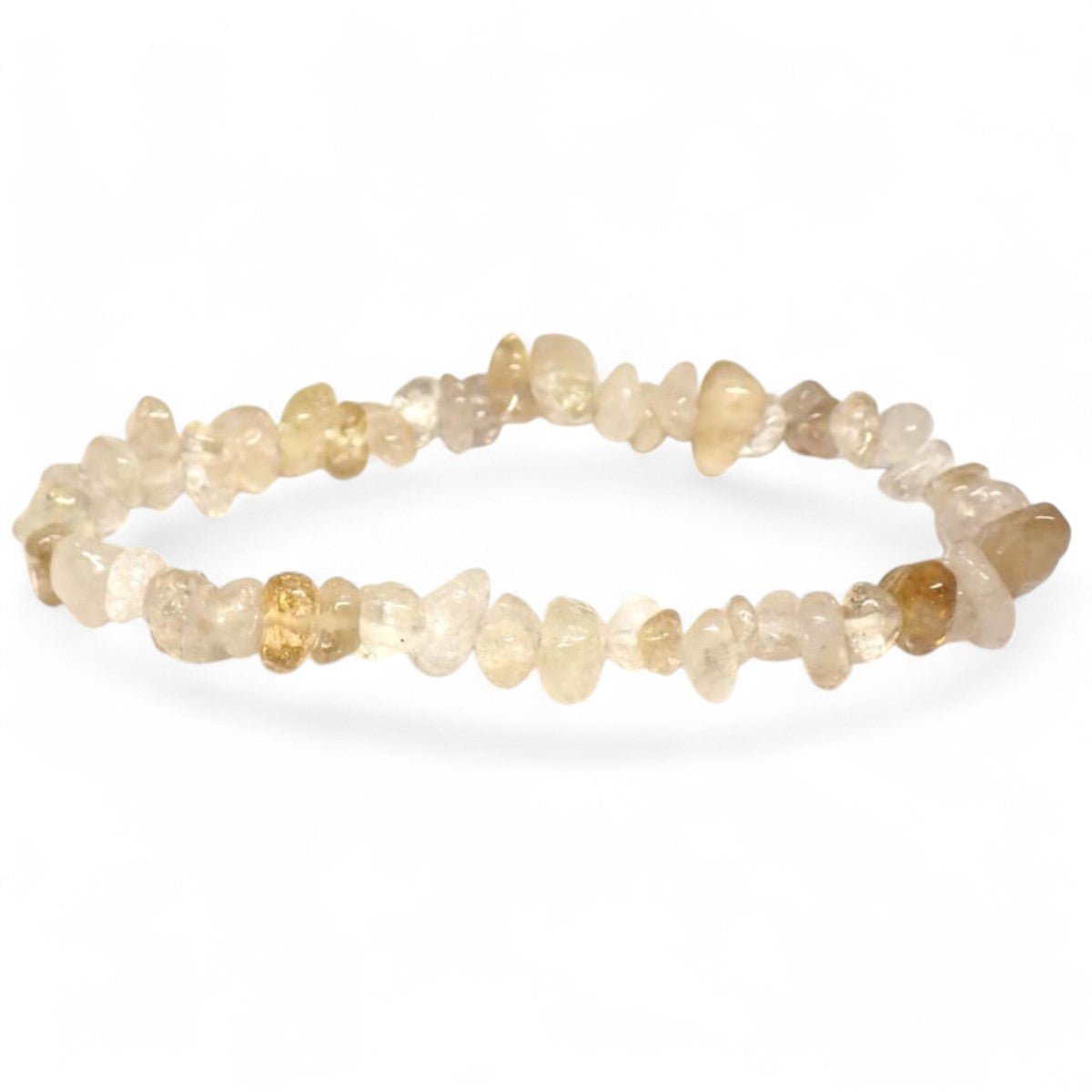 Bracelet citrine naturelle Madagascar AA (perles baroques) - La Boite à Cailloux