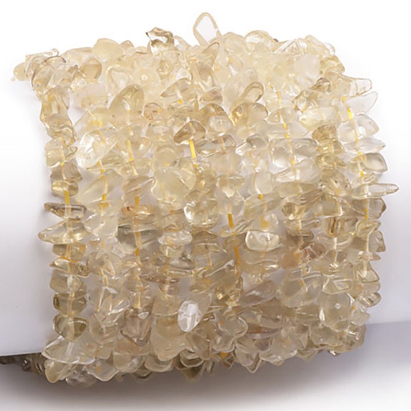 Bracelet citrine naturelle Madagascar AA (perles baroques) - La Boite à Cailloux