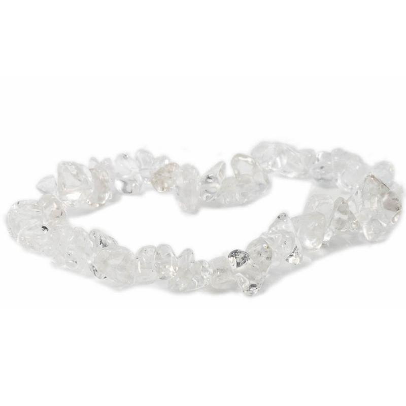 Bracelet cristal de roche Brésil A (perles baroques) - La Boite à Cailloux