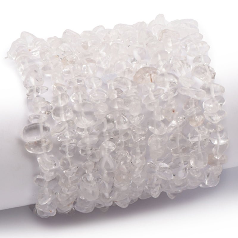 Bracelet cristal de roche Brésil A (perles baroques) - La Boite à Cailloux