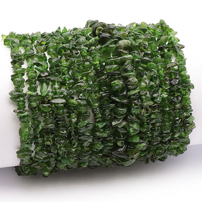Bracelet diopside Etats - Unis A+ (perles baroques) - La Boite à Cailloux