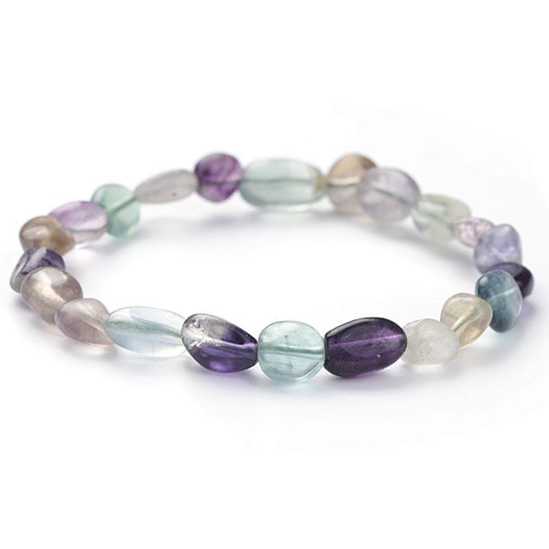 Bracelet fluorine Chine A (grains 5 - 7mm) - La Boite à Cailloux