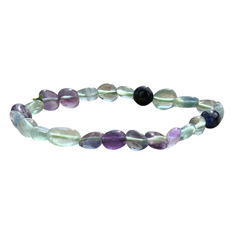 Bracelet fluorine Chine A (grains 5 - 7mm) - La Boite à Cailloux