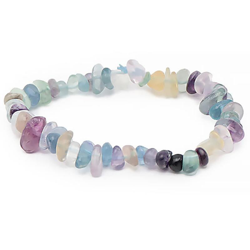 Bracelet fluorine multicolore Chine AA (perles baroques) - La Boite à Cailloux