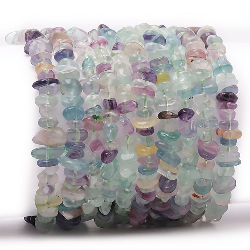 Bracelet fluorine multicolore Chine AA (perles baroques) - La Boite à Cailloux