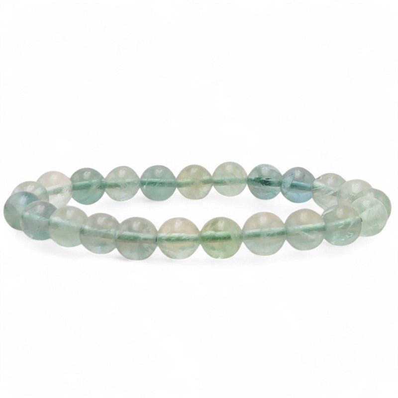 Bracelet fluorine verte Chine A+ (boules 7 - 8mm) - La Boite à Cailloux