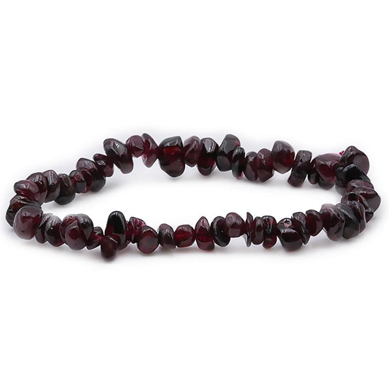 Bracelet grenat rouge almandin Pakistan A (perles baroques) - La Boite à Cailloux